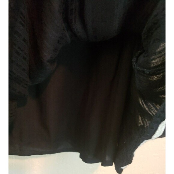 Free People Womens Dress Black Floral Embroidery Sleeveless Fit & Flare Sz 2 - Picture 4 of 11